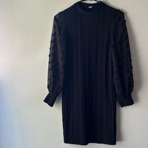 Stylish Black Textured Dress